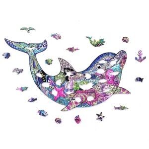 Vibrant Ocean Life Wooden Puzzle small